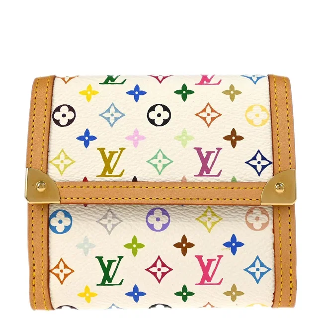 Louis Vuitton 2005 Multicolor Porte Monnaie Billet Cartes Credit M92983 in Multicolor Canvas from AMORE Vintage Tokyo