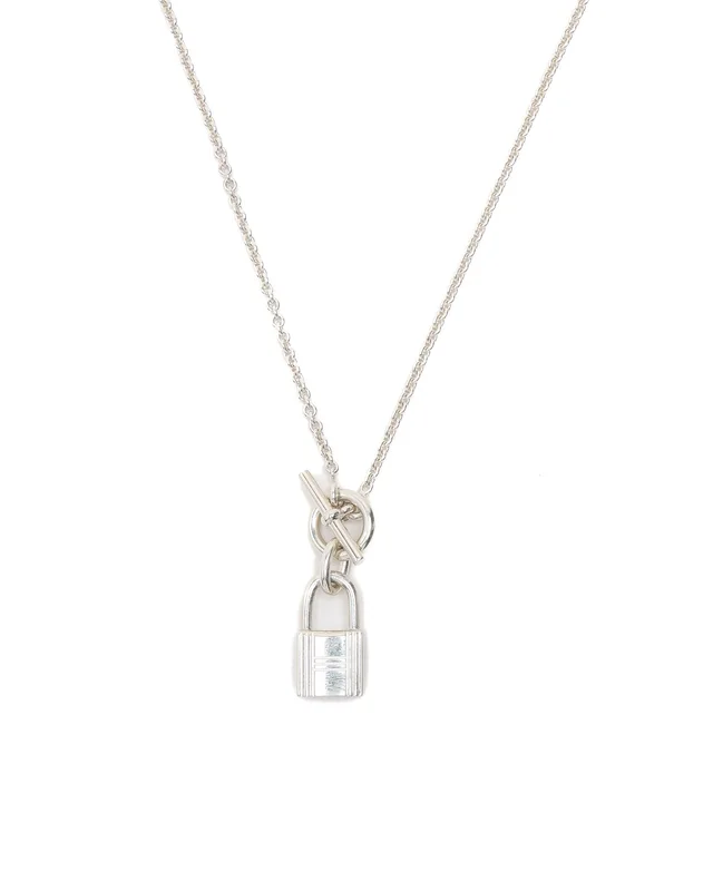 Hermès Kelly Cadena Silver Necklace in Silver from A Retro Tale