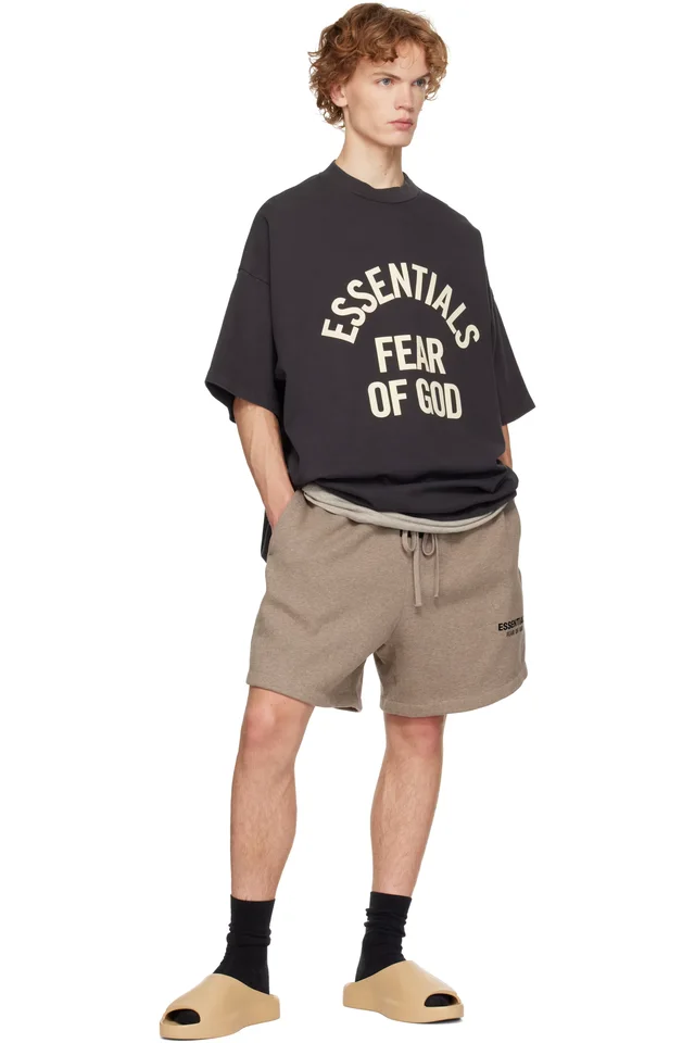 Fear of God ESSENTIALS Tan Essentials Los Feliz Slides, photo 5 of 5 from SSENSE