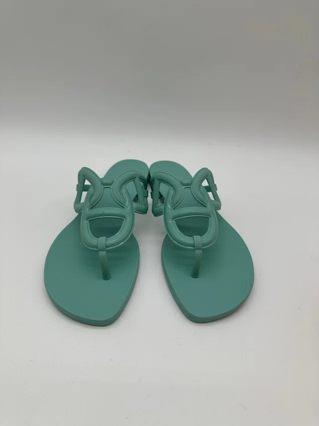 Hermès Egerie sandal vert 40 in Green from Luxury Promise