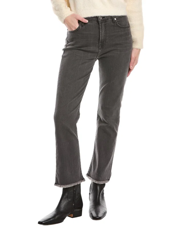 7 For All Mankind High-Rise Slim Kick Wash Black Ankle Crop Jean in //asset1.ruecdn.com/images/sw/141551/1415516047_RLSW_black.jpg, image 1 of 1 from Rue La La