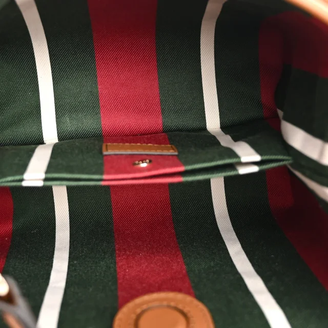 Gucci GG Supreme Monogram Emblem Small Shoulder Bag Beige Ebony Sundial in Beige Coated canvas from FASHIONPHILE, photo 5 of 11