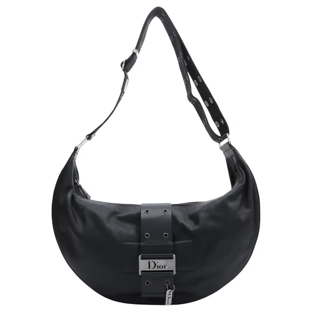 Dior Street Chic One Shoulder Bag - Black in Black Leather from VINTAGE QOO TOKYO