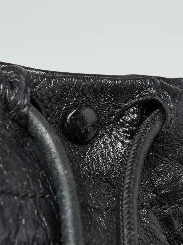 Balenciaga Arena Drawstring Backpack Bag in Black Leather from Yoogis, photo 6 of 10