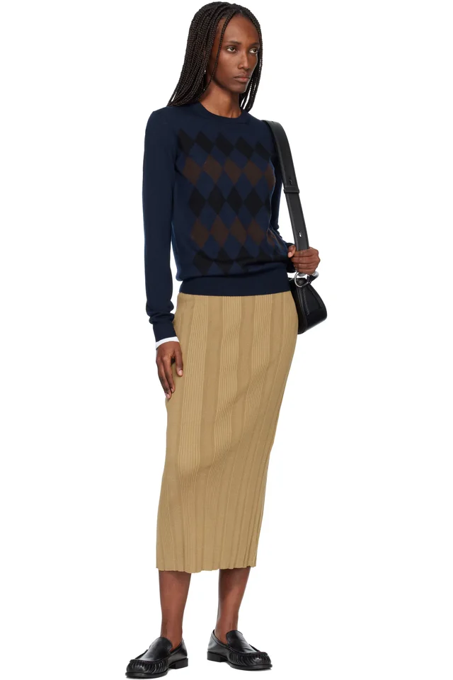 Proenza Schouler Khaki Ryanne Midi Skirt, photo 4 of 4 from SSENSE