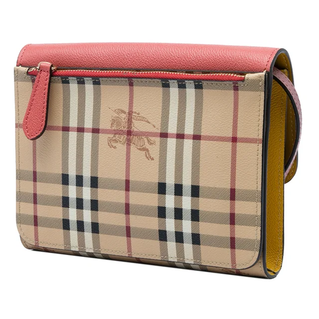 Burberry Haymarket Check Coated Canvas and Calfskin Loxley Crossbody in Beige Calfskin from Designer Revival, photo 2 of 5