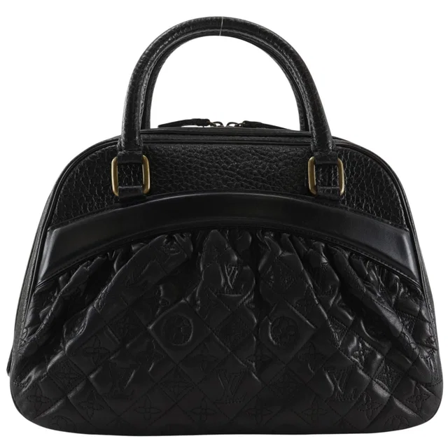 Louis Vuitton Mitzi Monogram Vienna Lambskin Noir Black Handbag in Black Lambskin from The Reluxe