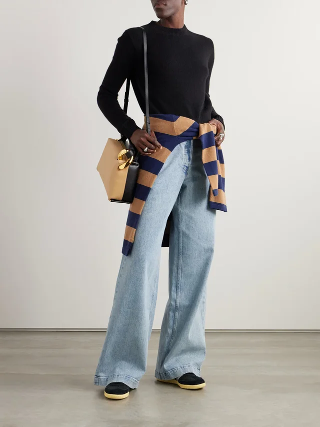 THE ELDER STATESMAN Cropped cashmere sweater in Black, photo 2 of 2 from NET-A-PORTER (Canada)