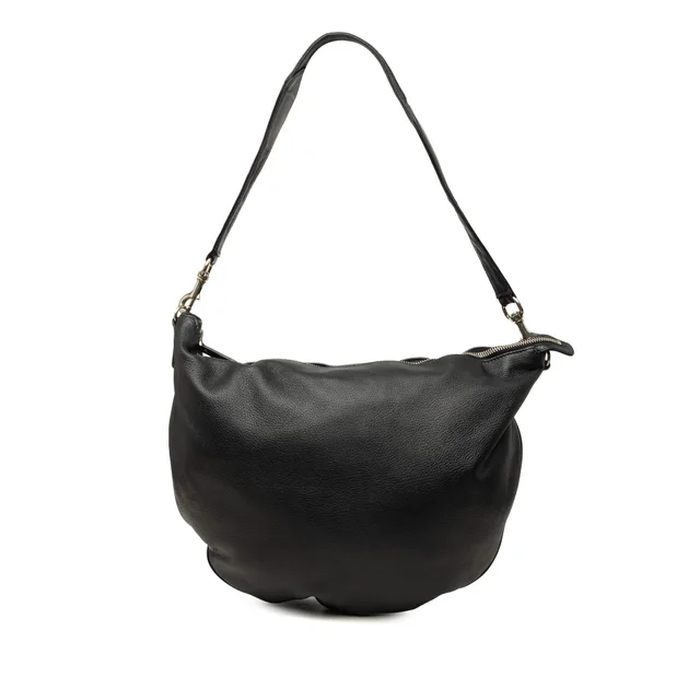Black Gucci Calfskin Half Moon Hobo in Black Calfskin from Designer Revival