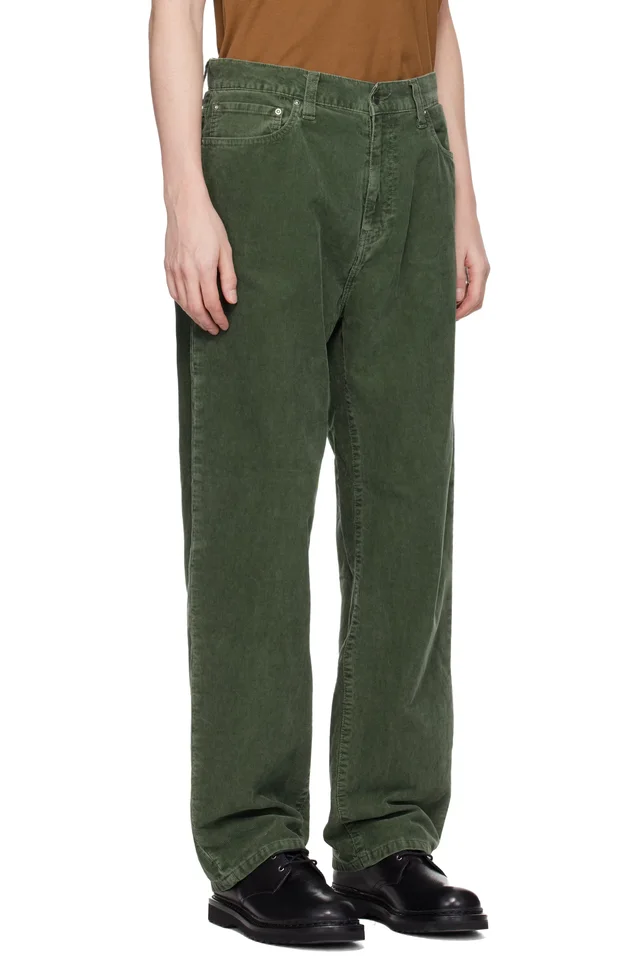 Carhartt Work In Progress Green Aaron Trousers, photo 2 of 4 from SSENSE