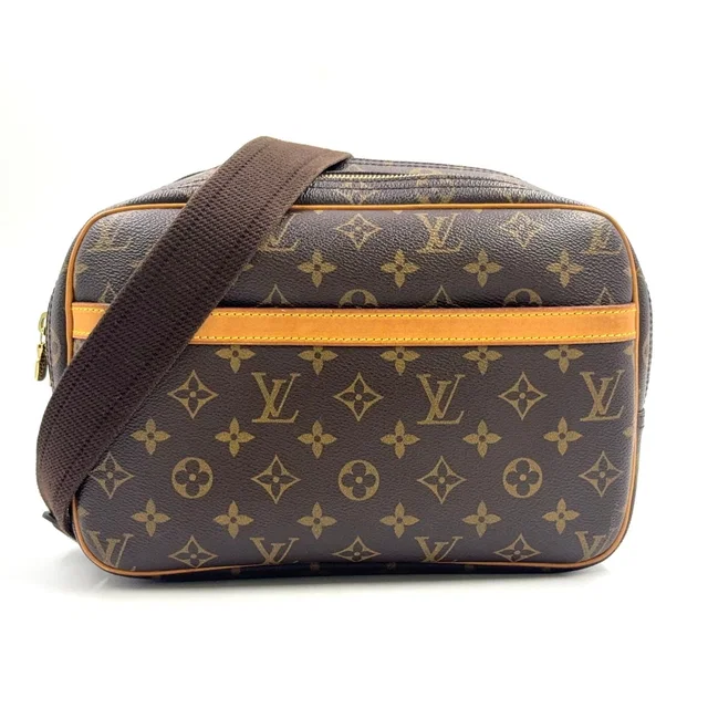 Louis Vuitton PM Monogram Leather Brown Shoulder Bag Gold in Brown Leather from The Reluxe