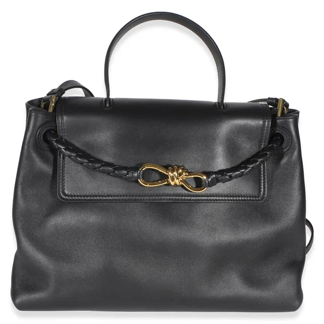 Bottega Veneta Black Silky Calfskin Medium Ciao in Black Calfskin from myGemma