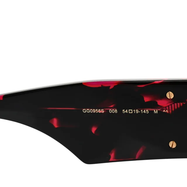 Gucci Acetate Square Frame Sunglasses GG0956S Black Pink in Black from FASHIONPHILE, photo 6 of 7