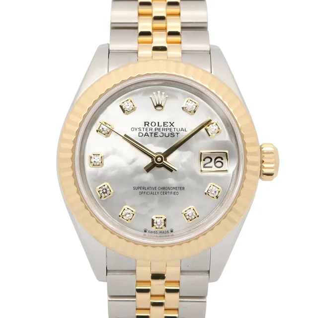 Rolex Datejust 10p Diamond Random Serial Number Watch 18k (Yellow Gold) Stainless Steel … 279173ng in white from Grailed