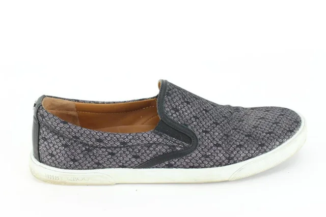 Jimmy Choo Womens Size 39.5 Black Crystal Demi Slip On Sneakers in Black from Bagriculture