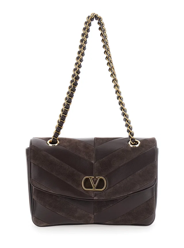 Valentino Garavani Crossbody Bag — Brown Lamb in Brown Lambskin from HEWI