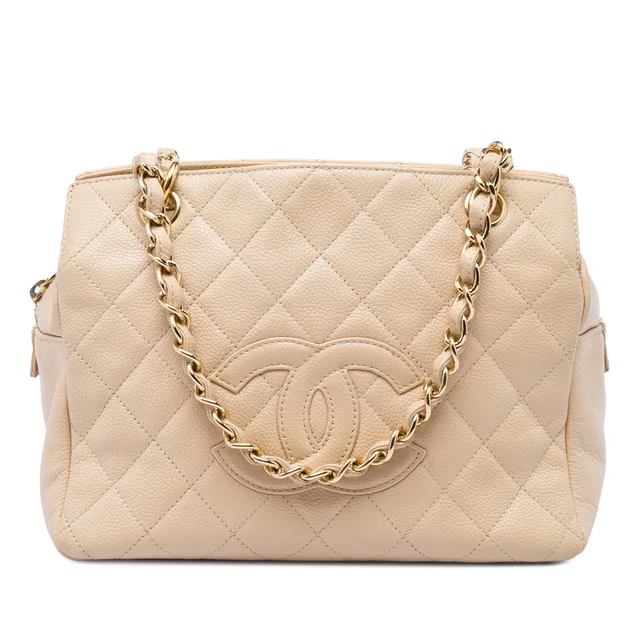 Brown Chanel Petite Caviar Timeless Tote in Brown Caviar leather from Designer Revival