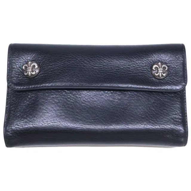 Chrome Hearts Wave BS Fluer Leather Wallet in Leather from The Reluxe