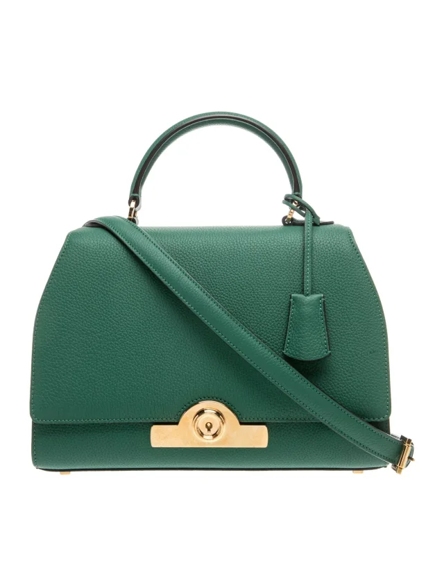 Moynat Leather Blush Rejane PM in green Leather from The RealReal