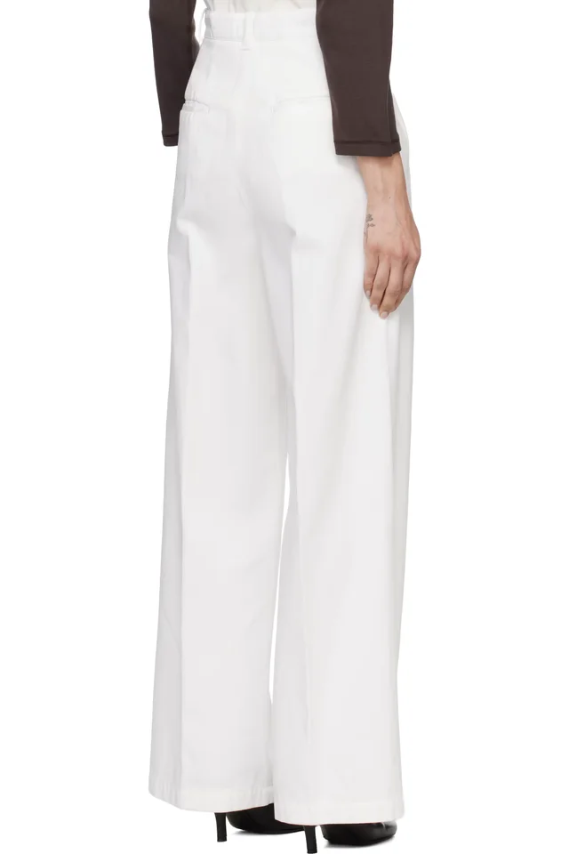 A.P.C. White Ginny Trousers, photo 3 of 4 from SSENSE