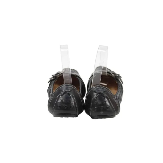 Tod's Womens Leather Buckle Detail Slip On Ballet Flats Shoes Black Size 7.5 in black Leather from Poshmark, photo 3 of 6