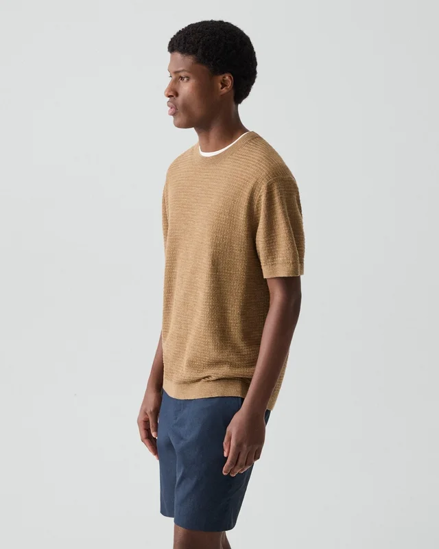 Theory Kolben Tee in Pacific Linen, photo 3 of 6 from Theory