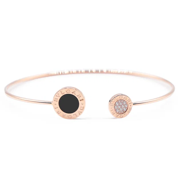 Bvlgari Bvlgari Au750 Diamond Onyx Bracelet Size 19.5 from LuxUness