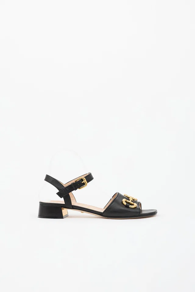 Gucci Leather Ankle Strap Sandal in Leather from VSP Consignment