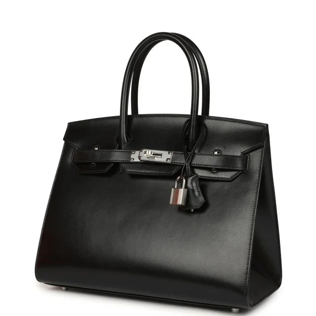 Hermès Birkin Sellier 30 Black Box Palladium Hardware in Black Calfskin from Madison Avenue Couture, photo 5 of 9