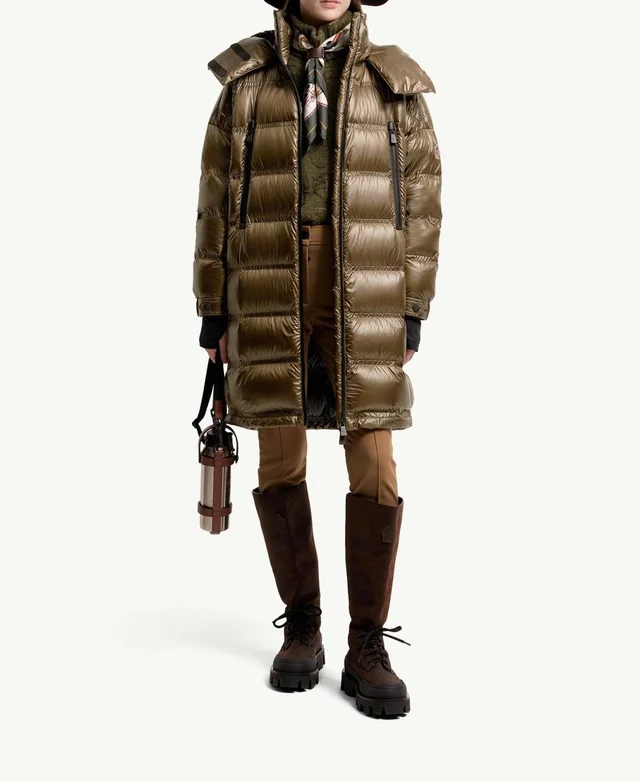 Moncler Rochelairs Hooded Long Down Jacket, photo 2 of 6 from SENSER