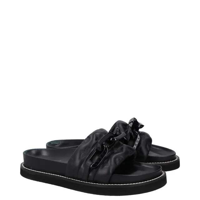 Louis Vuitton Sunset Flat Comfort Mule Slide Sandal in Leather from HEWI