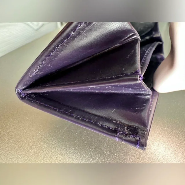 Saint Laurent Women's Cardholders - Purple/Blue in blue|purple from Depop, photo 8 of 9