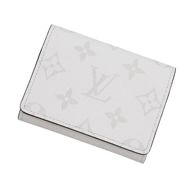 Louis Vuitton Card Case Buisiness Card Holder Optic WhiteM14130 Monogram/Taigarama from GALLERY RARE
