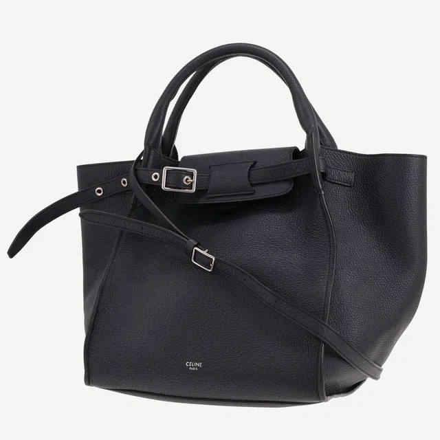 Celine handbag: Big Bag in Bleu Marine grained leather in Navy Caviar leather from Collector Square