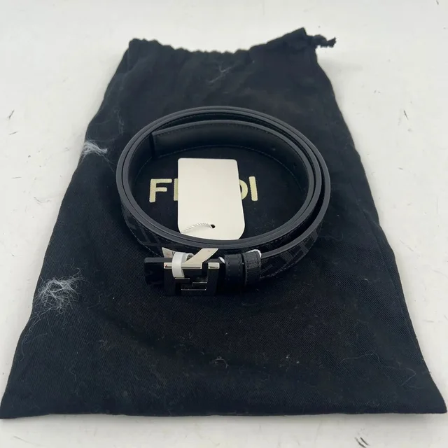 Fendi Allover Print Belt in black from Grailed