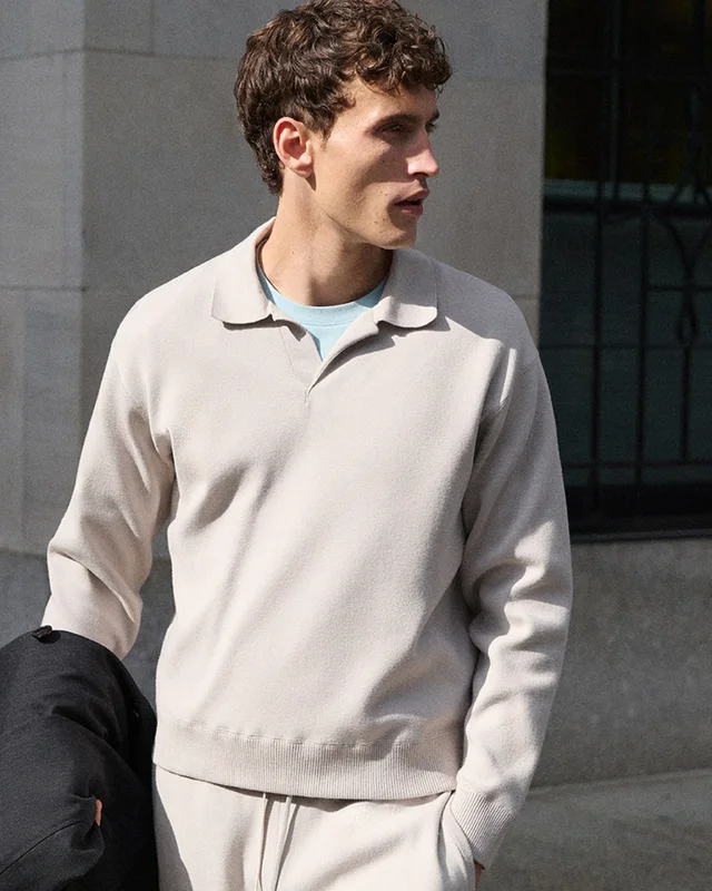 Theory Open Collar Sweater in Light Bilen, photo 7 of 7 from Theory