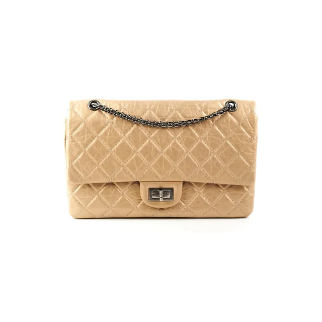 Chanel Maxi Reissue 2.55 Gold in Gold Calfskin from The Purse Affair