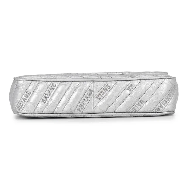 Balenciaga BB Logo Quilted Chain Shoulder Bag Silver526682 Leather in Leather from GALLERY RARE, photo 3 of 16