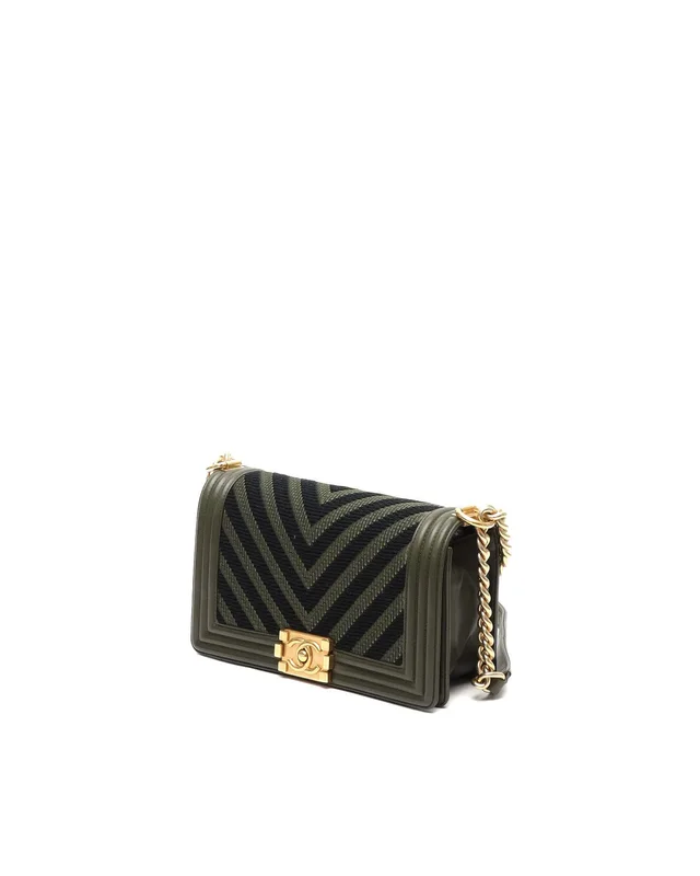 Chanel 2016 Tweed Chevron Boy Bag in Tweed from A Retro Tale, photo 2 of 8