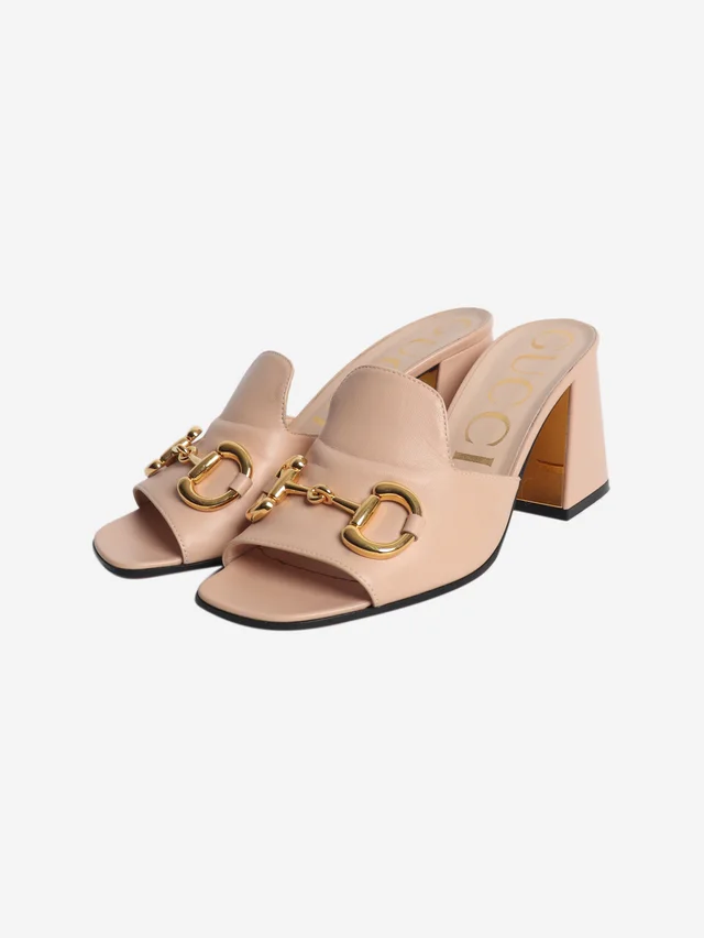 Gucci Pink horsebit mules - size EU 37.5 (UK 4.5) in Pink Leather from Sign of the Times, photo 2 of 2
