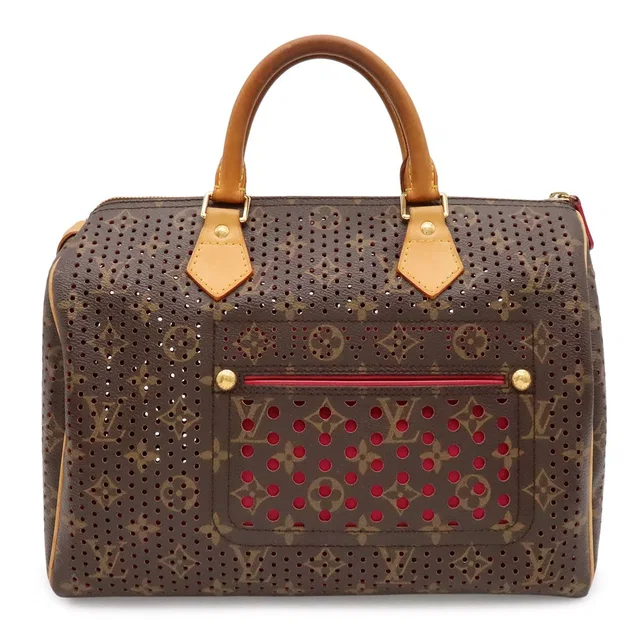 Louis Vuitton Monogram Perfo Speedy 30 Mini Boston Bag Fuchsia Pink in Pink Coated canvas from The Reluxe