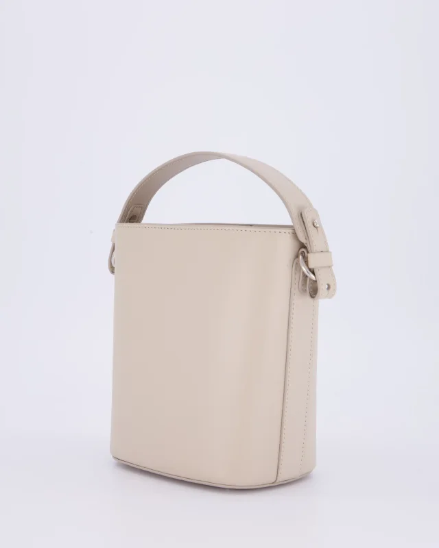 Loro Piana Beige Crossbody Bucket Bag in Beige Calfskin from Sellier, photo 5 of 18