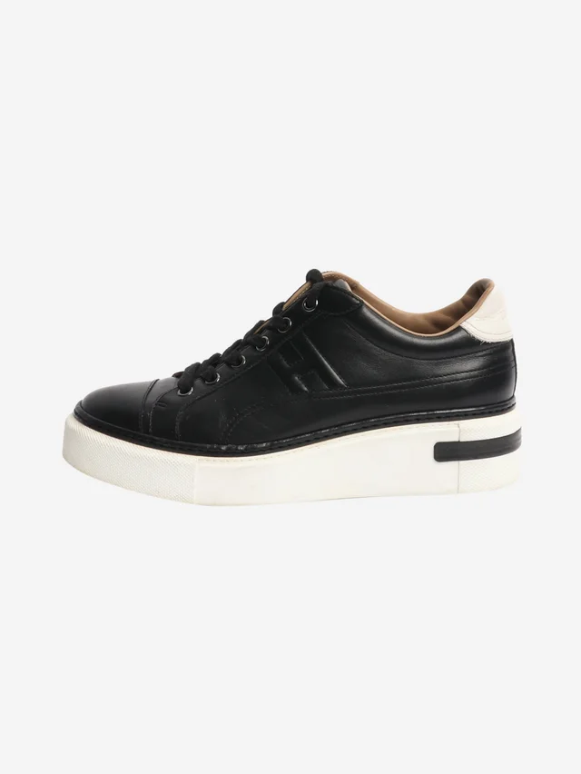 Hermès Black leather trainers - EU 39 in Black Leather from Sign of the Times