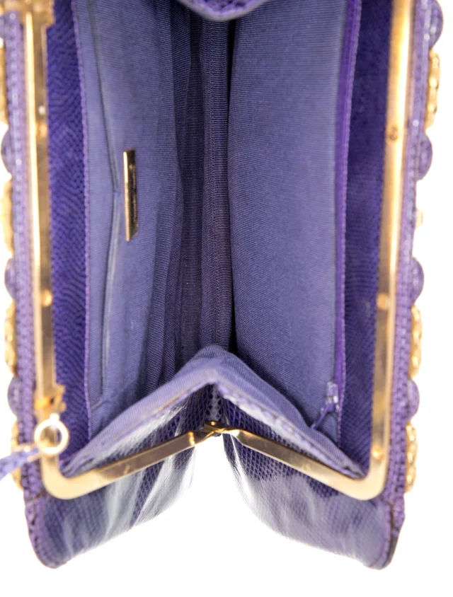 Judith Leiber Snakeskin Evening Bag Vintage in purple from The RealReal, photo 6 of 6