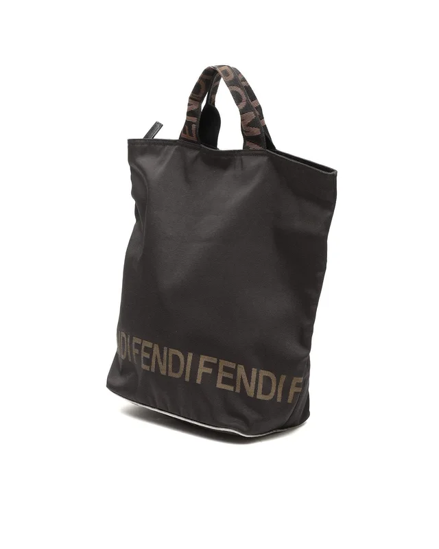 Fendi Logo Tote Bag in Canvas from A Retro Tale, photo 2 of 2