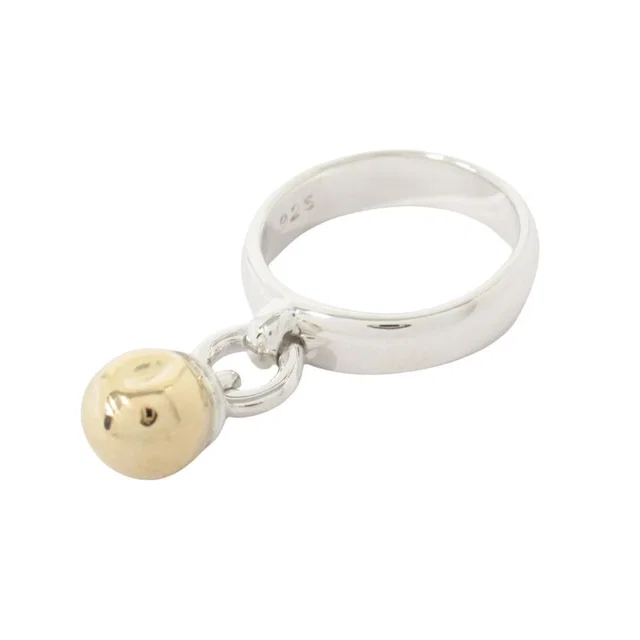 Tiffany & Co. 18K Yellow Gold Combination Door Knocker Ball Ring Silver in Yellow from The Reluxe