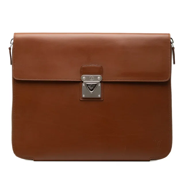 Brown Louis Vuitton Nomade Honore Portfolio Business Bag in Brown Leather from Designer Revival