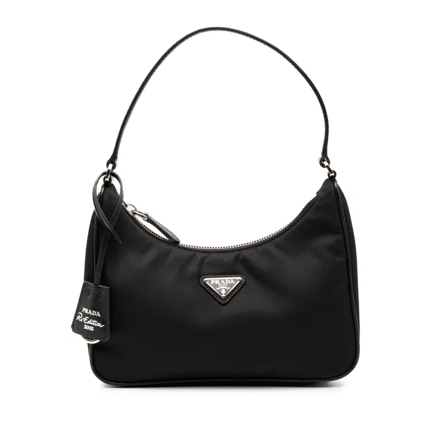Black Prada Re Nylon Re Edition 2005 Shoulder Bag in Black Nylon from Designer Revival