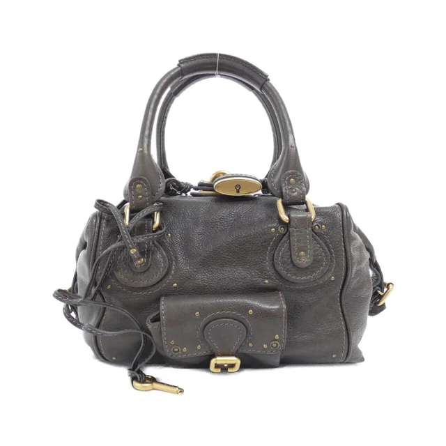 Chloé Paddington 7ESA22 7E422 Bag in KHAKI / GOLD+SILVER hardware Cow from KOMEHYO