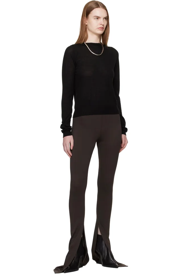 Rick Owens Black Temple Biker Level Sweater, photo 4 of 4 from SSENSE